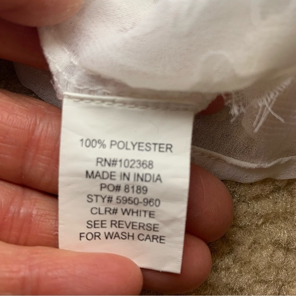 Club Z Collection White Sheer Star Beach Cover- Up - Sz M - Picture 9 of 16